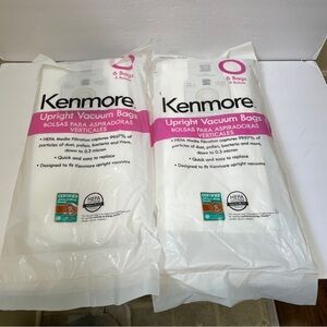 TWO UNOPENED PACKAGES KENMORE UPRIGHT VACUUM BAGS‎